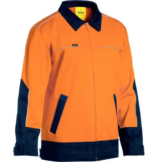 Picture of Bisley, Hi Vis Drill Jacket With Liquid Repellent Finish